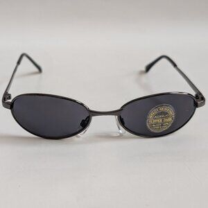 NWT Vintage 90's Small Oval Metal Sport Sunglasses (D. Gunmetal)